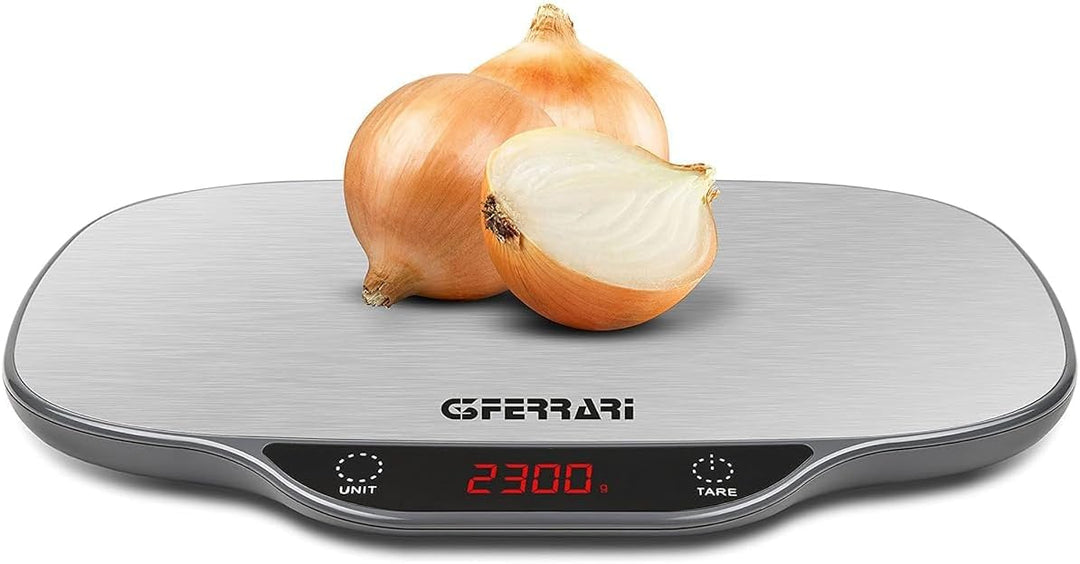 G3 Ferrari G20096 Patty Elektronische Küchenwaage, XXL-Maxiformat, Hochhelligkeits-Display, 1 g/5 kg