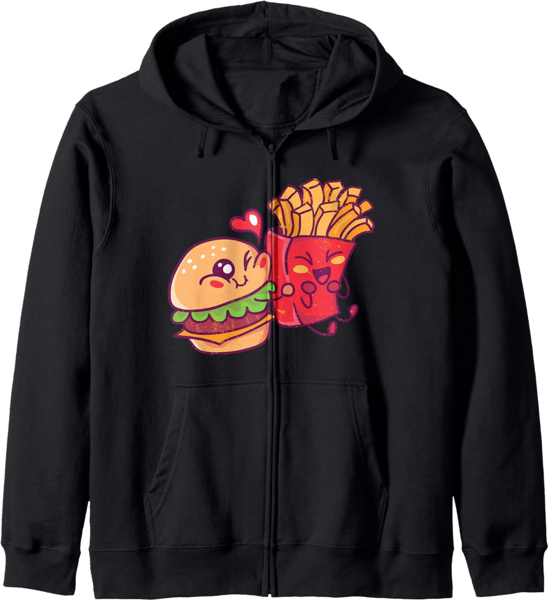 Funny Fast Food - Burger und Pommes Kapuzenjacke