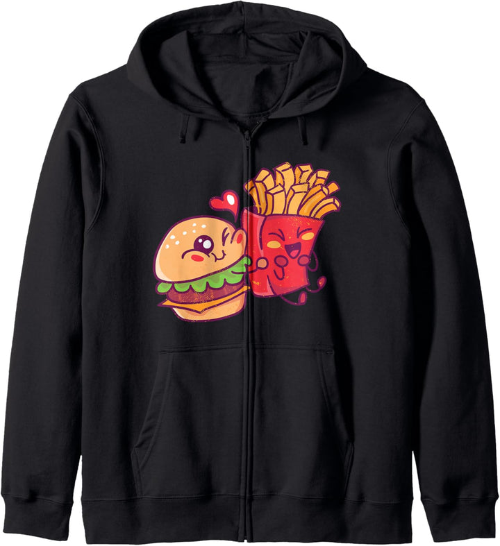 Funny Fast Food - Burger und Pommes Kapuzenjacke
