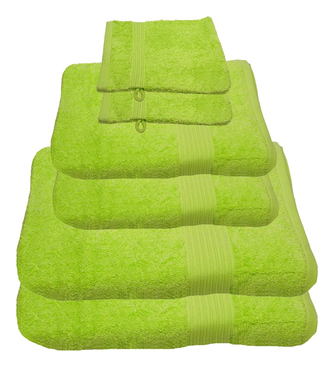 Julie Julsen 6 TLG Handtuchset 2 Badetücher 2 Handtücher + 2 Waschhandschuhe gratis Reine Baumwolle