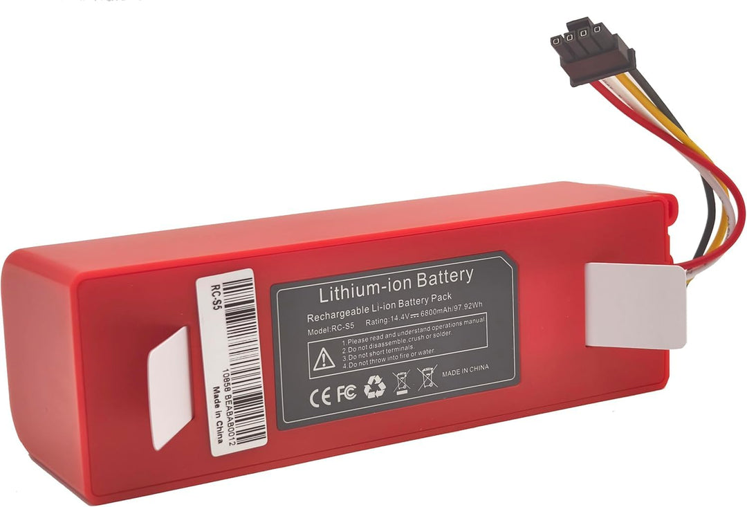 6800mAh S5 Kompatibel mit Xiaomi Roborock Q5, Q7, S4, S5, S6, S7, S50, S51, S55, S60 | Kompatibel mi