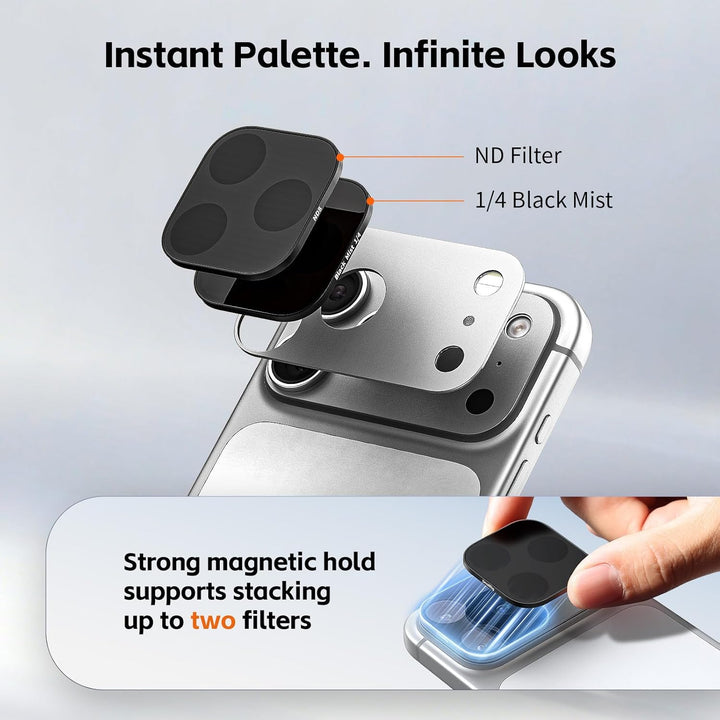 SMALLRIG Square ND & Black Mist Filter Kit für iPhone 17 Pro Max, Magnetische Objektivfilter mit Bas