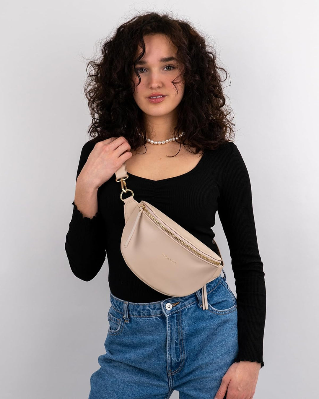 Expatrié Bauchtasche Damen Beige - Alice Small - Gürteltasche für Festival, Reisen &amp; Alltag aus Vega