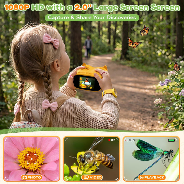 1000X Mikroskop für Kinder Taschenmikroskop Digital: 2-in-1 Handmikroskop und Teleskop für Kinder mi