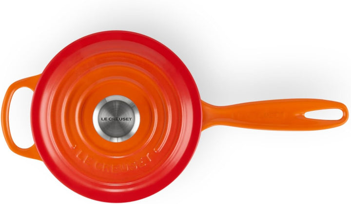 Le Creuset Signature Stielkasserolle aus Gusseisen, Ø 16 cm, 1,2 l, Für alle Herdarten inkl. Indukti