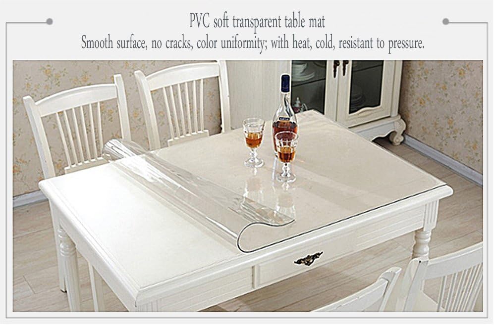 Ever Fairy Kunststoff Transparent Küche Esstisch Abdeckung Tischdecke Protector Stuhl Matte mit Lipp