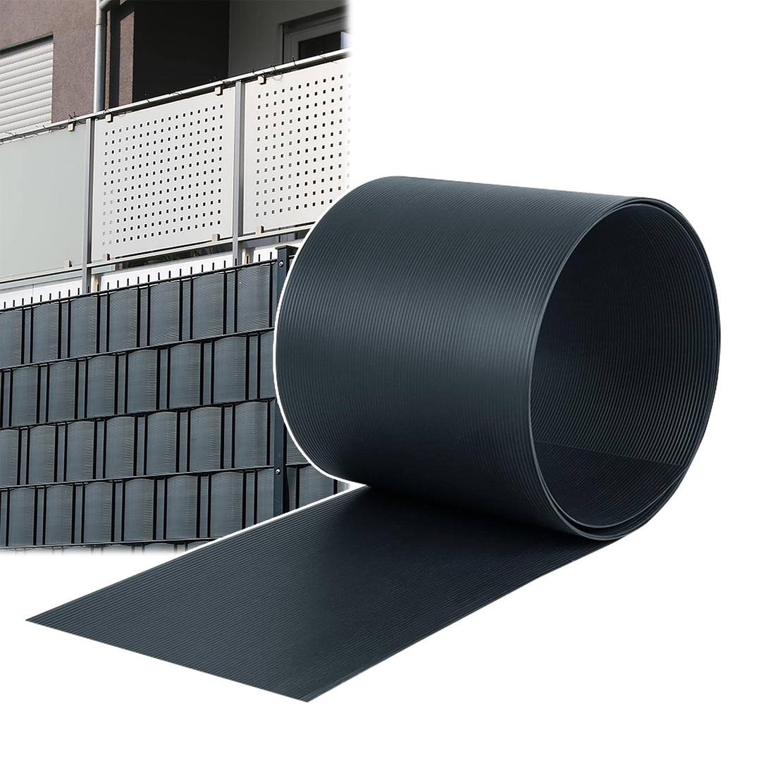 NAIZY 20x Sichtschutzstreifen Hart PVC Sichtschutzfolie 2,5m x 19cm Sichtschutz Zaun Rolle Blickdich