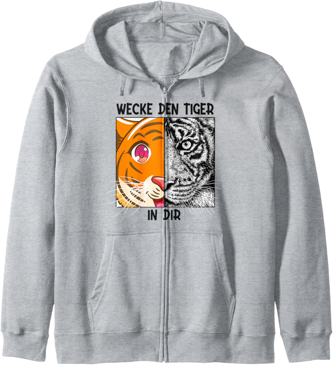 Wecke Den Tiger In Dir Wildkatze Raubkatze Sibirischer Tiger Kapuzenjacke