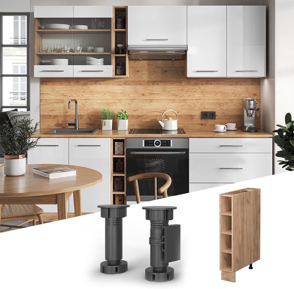 Vicco Küchenregal Fame-Line, Goldkraft Eiche/Goldkraft Eiche, 15 cm ohne Arbeitsplatte Regaluntersch