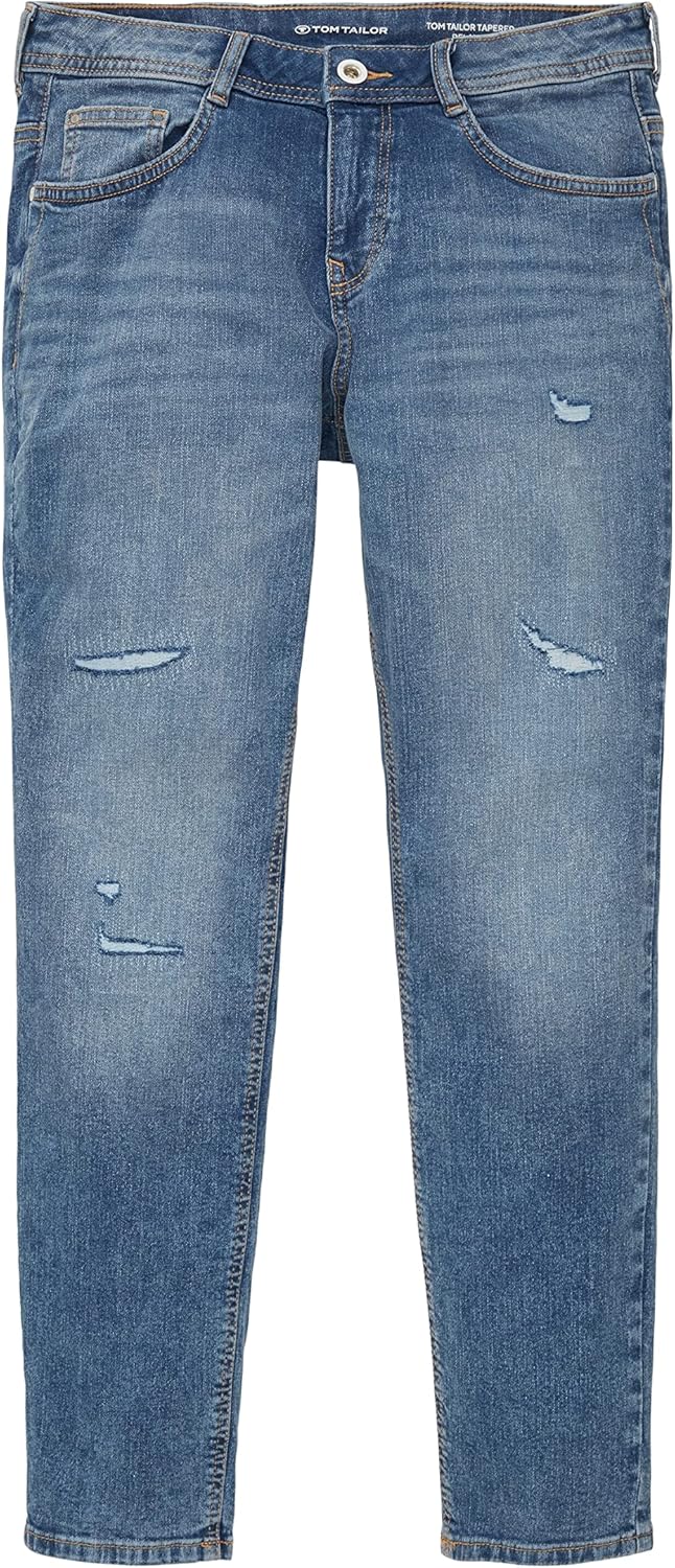 TOM TAILOR Damen Tapered Relaxed Jeans 28W / 32L 10142 - Light Stone Blue Denim, 28W / 32L 10142 - L