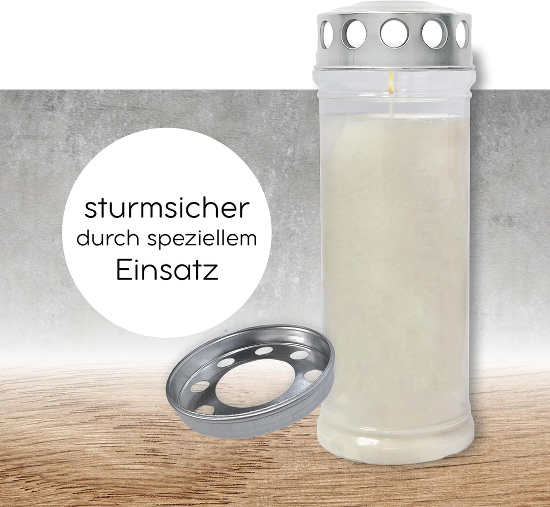 DOLORINO Grablicht mit Spruch "Du fehlst immer und überall an jedem einzelnen Tag" | 3er Set | 7-Tag