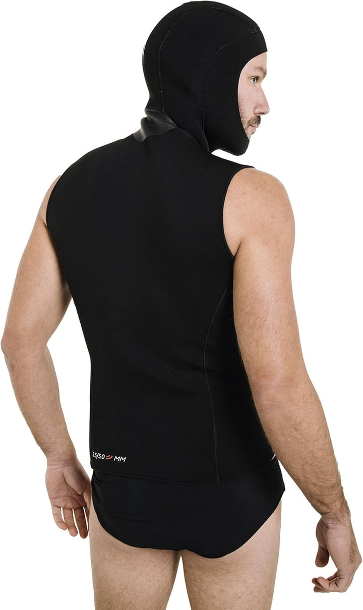 Cressi Base Layer Man 2.5mm - Tauchunterzieher Neopren 2.5mm, Schwarz, für Herren Hood Vest XL, Hood