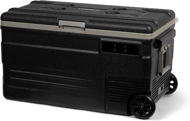 Steamy-E Single Zone 75 Roller, Elektrische Kompressor Kühlbox mit Rollen, 74 Liter, 12V/ 230V, zum