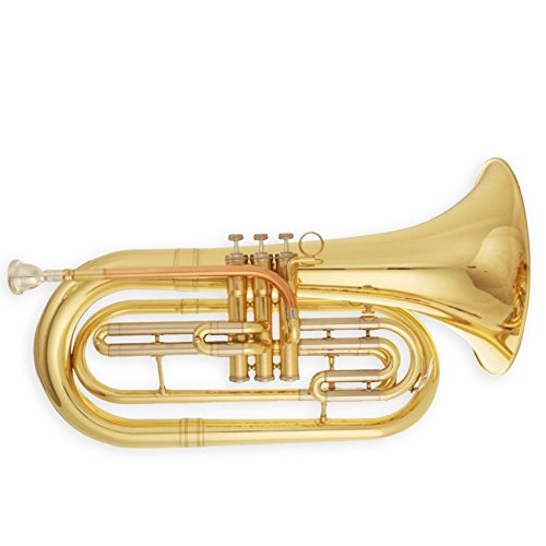 Tuyama® TMB-177 Marching Bariton / Basstrompete in B - Messing, lackiert - enge Bohrung - Koffer und