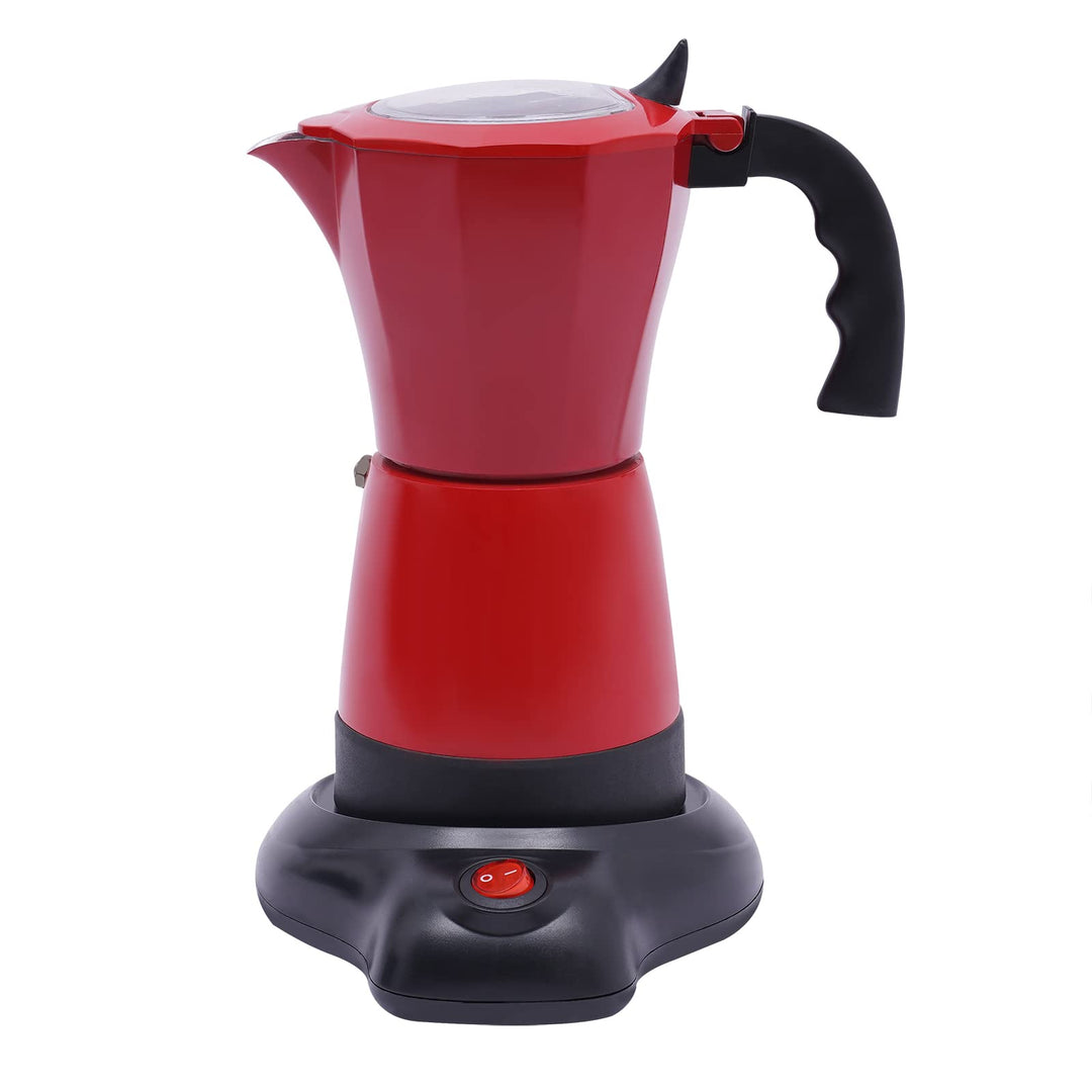 Elektrische Espressokocher 480W 300ml Kaffeekanne Espressokanne 6 Tassen Italienische Mokkakanne mit