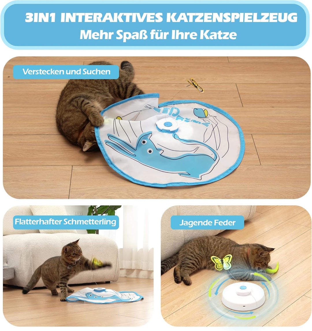 Pet Prime Automatisches Katzenspielzeug, Elektronisches Katzenspielzeug, Katze Schmetterling Spielze