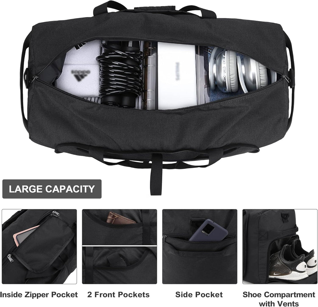 Vogshow Reisetasche grosse Faltbare 80L, Weekender Übernachtungstasche Seesack wasserdicht Sporttasc