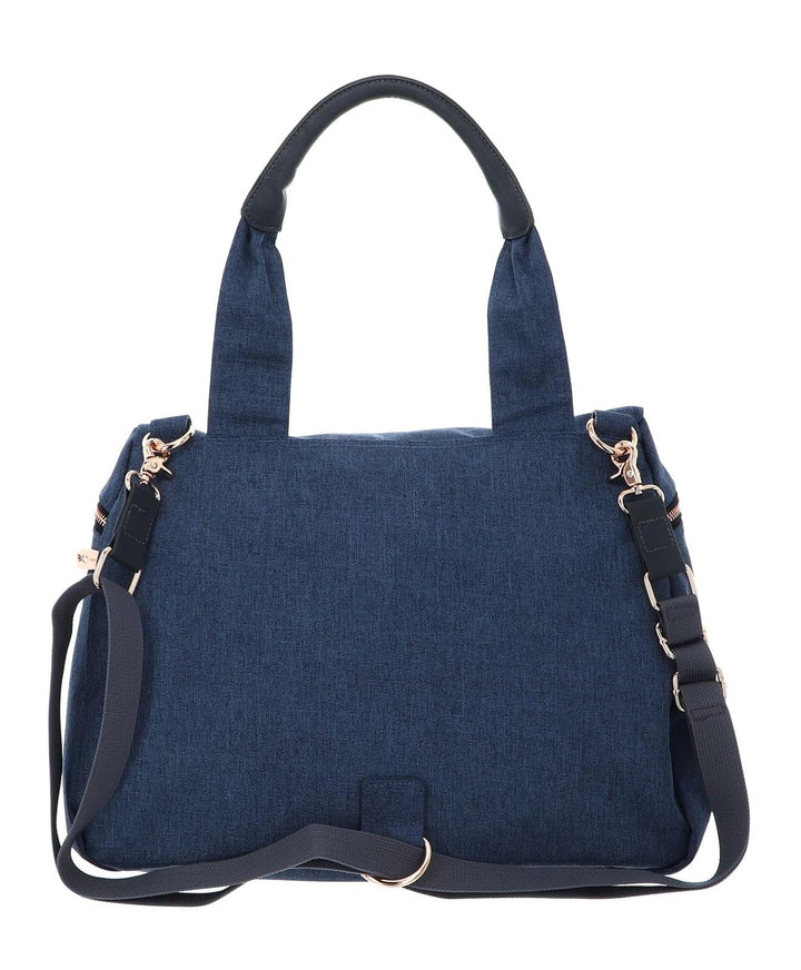 LÄSSIG Baby Wickeltasche Handtasche Stylischer Wickelrucksack inkl. Wickelzubehör/Glam Rosie Bag Bla