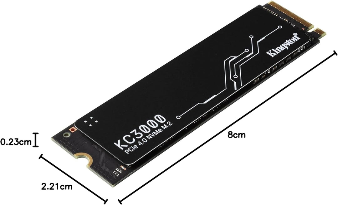 Kingston KC3000 PCIe 4.0 NVMe M.2 SSD - Hochleistungsspeicher für Desktop- und Laptop-PCs -SKC3000S/