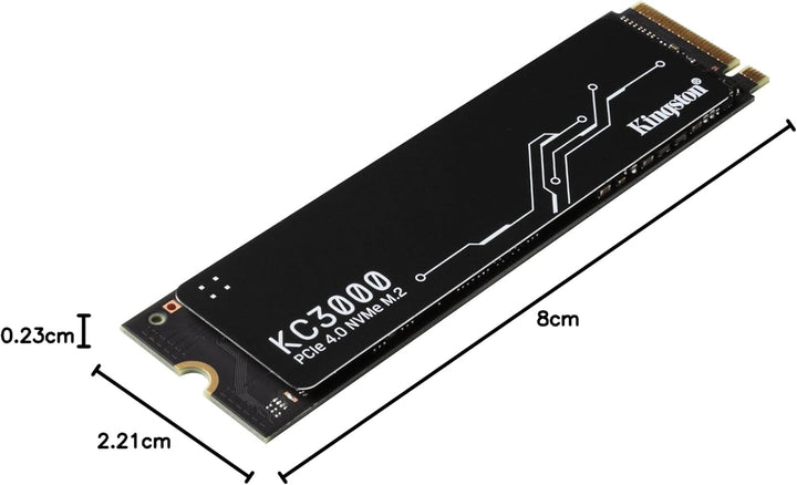 Kingston KC3000 PCIe 4.0 NVMe M.2 SSD - Hochleistungsspeicher für Desktop- und Laptop-PCs -SKC3000S/