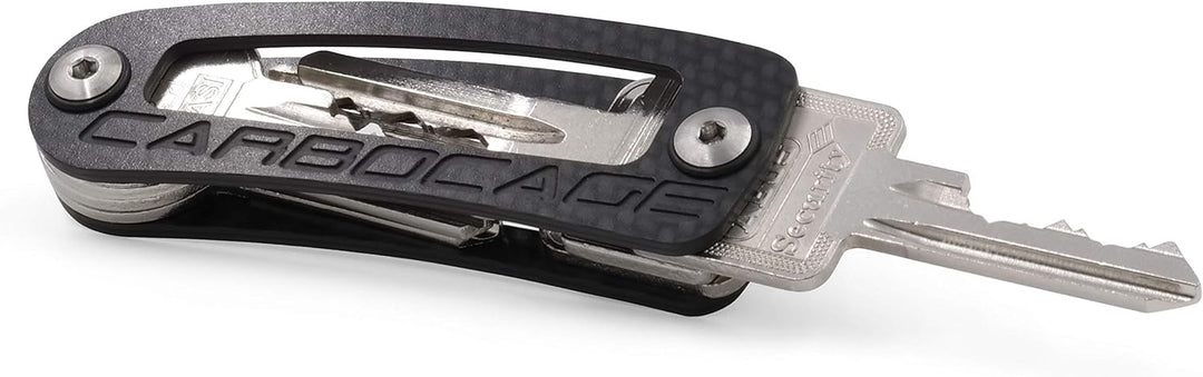 CARBOCAGE KEYCAGE - Key Organizer Titanium - Schlüsselorganizer - Schlüsselbund bis zu 14 Schlüss