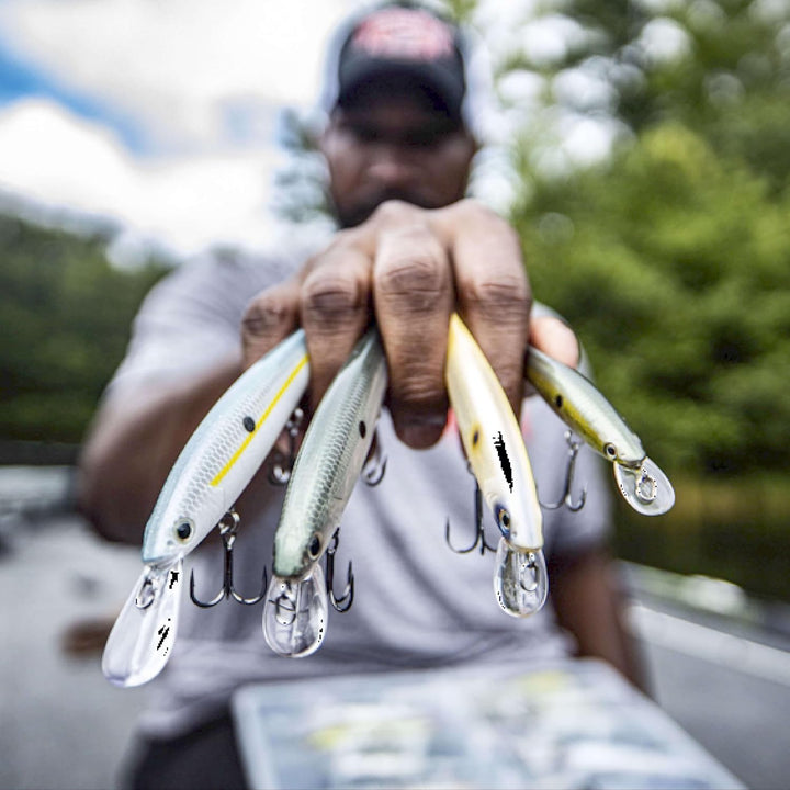 Strike King KVD Jerkbait, Angelköder mit 3 Haken Auster, Auster