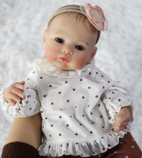 ZIYIUI 20 Zoll 50 cm Reborn Babypuppe wie Echtes Baby Weiche Silikon Vinyl echt Babypuppen Lebensech