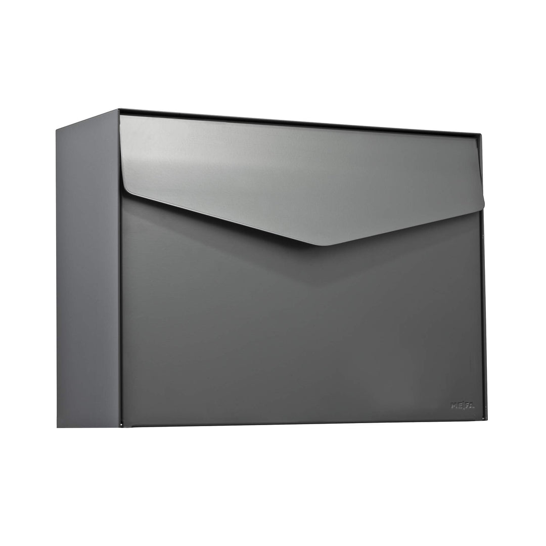 MEFA by Renz Briefkasten Letter 111 (Farbe basaltgrau, Postkasten mit Sicherheitsschloss, Brief Desi