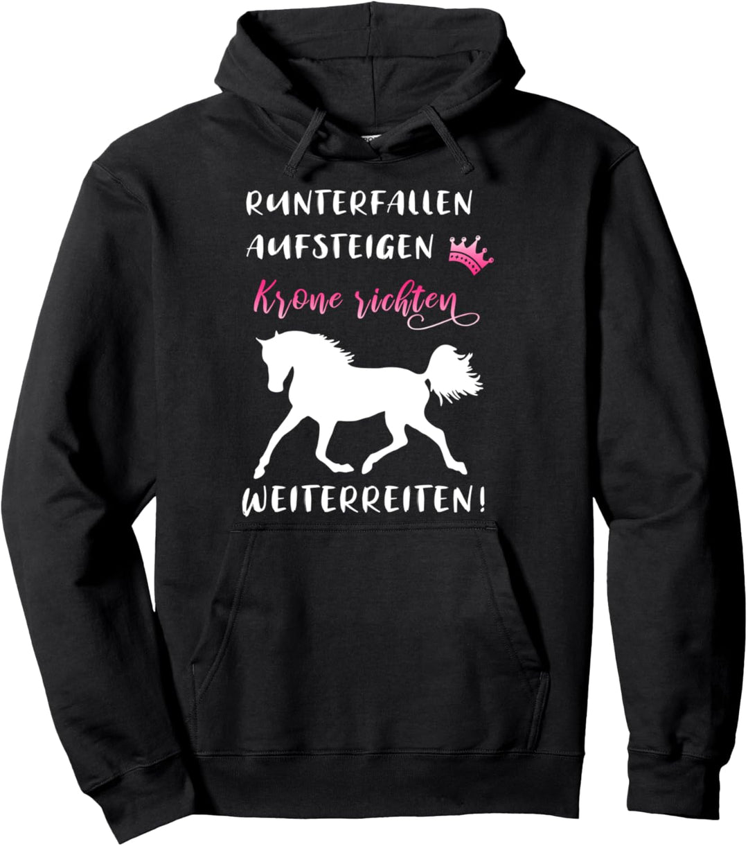 Pferde Reiten Cooles Pferdemotiv Mädchen Pferdefan Pullover Hoodie