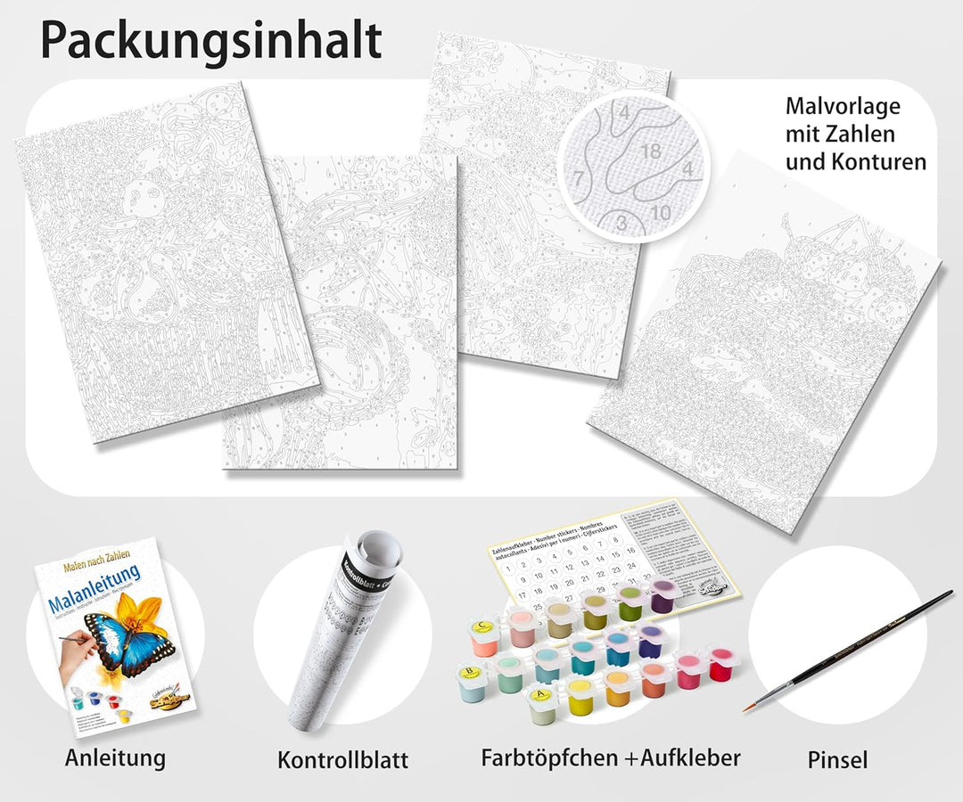 Schipper 609340791 Malen nach Zahlen, Süsse Versuchung - Bilder malen für Erwachsene, inklusive Pins