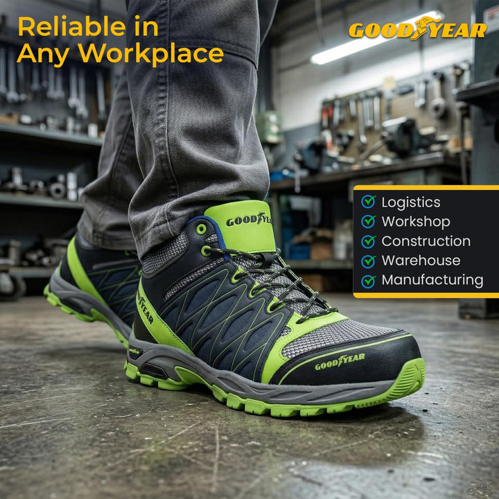 Goodyear Herren S1p Sra Sicherheitsstiefel, Yellow Blue, 42 EU Gelb Blau 42 EU, Gelb Blau 42 EU