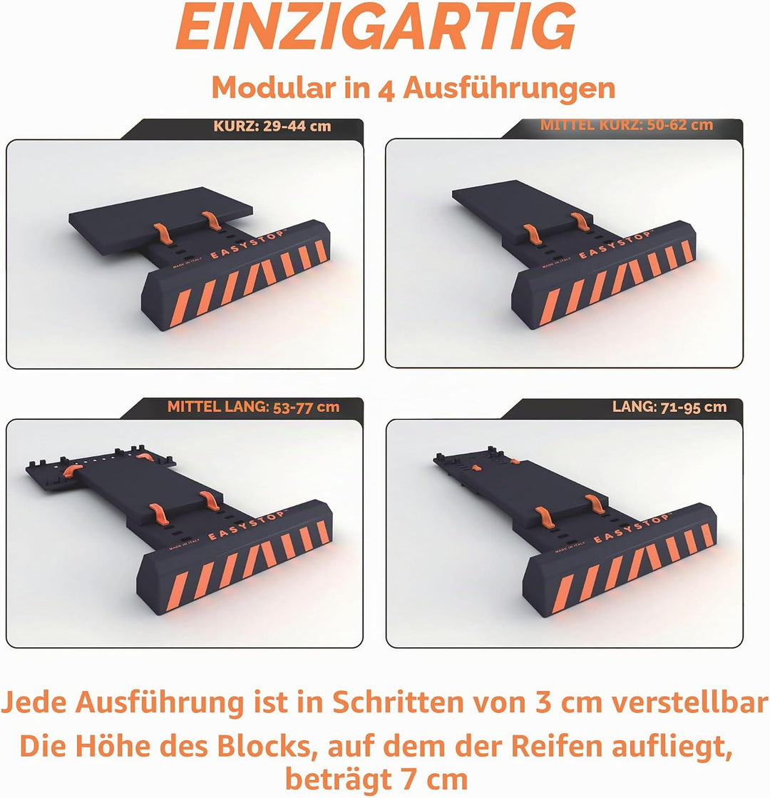 Kit Garage Easystop. Radstopper + Autotürschutz. Verstellbar