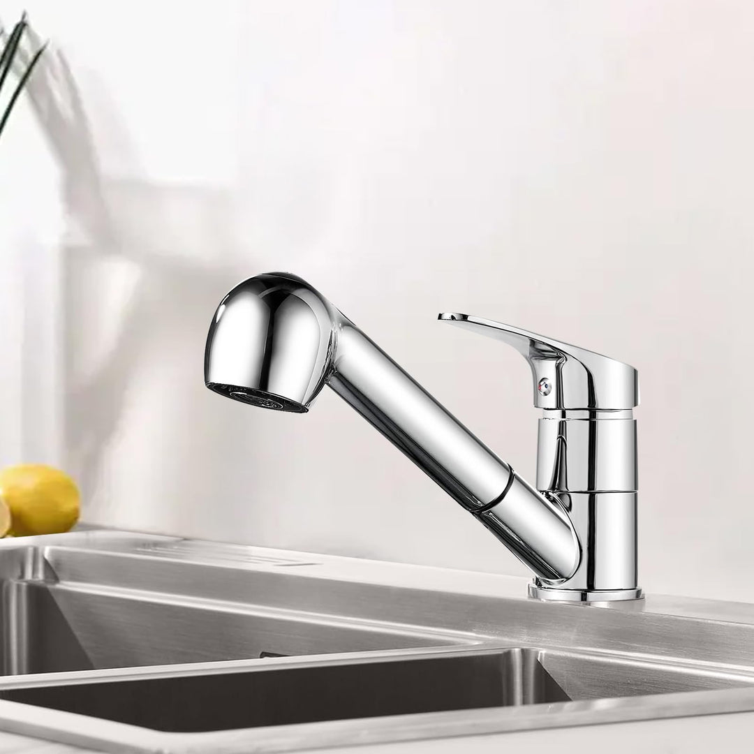 Namuoto Küchenarmatur Ausziehbar, 360° Drehbar Wasserhahn Küche, Spültischarmatur Küche mit Säulenty
