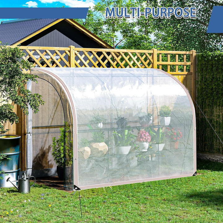 Transparente Plane mit Ösen, Wetterfeste Strapazierfähige Abdeckplane, 0.4 mm 450 g/m² PVC-Material