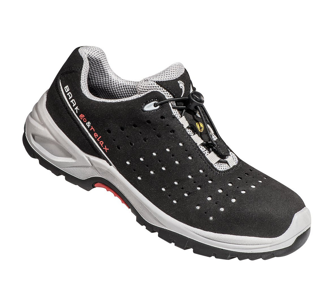 BAAK Sicherheitshalbschuhe S1P "Henk" Industrial - Go&Relax. 1 Stück. 39. schwarz/grau. 7007 39 EU,