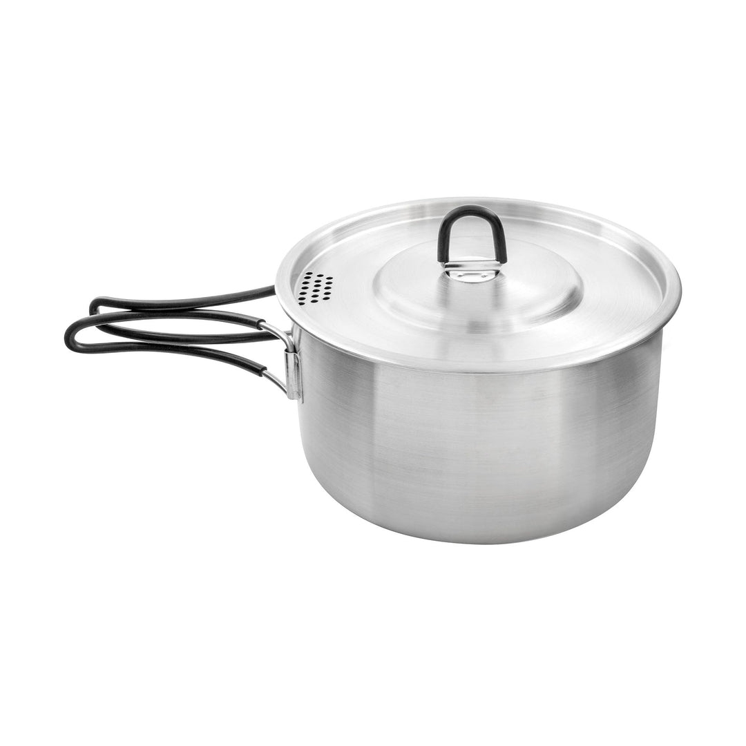 Tatonka Kettle II (1.0/1.6 L) - Outdoor-Kochtopf aus Edelstahl mit Volumenskalierung und inklusive D