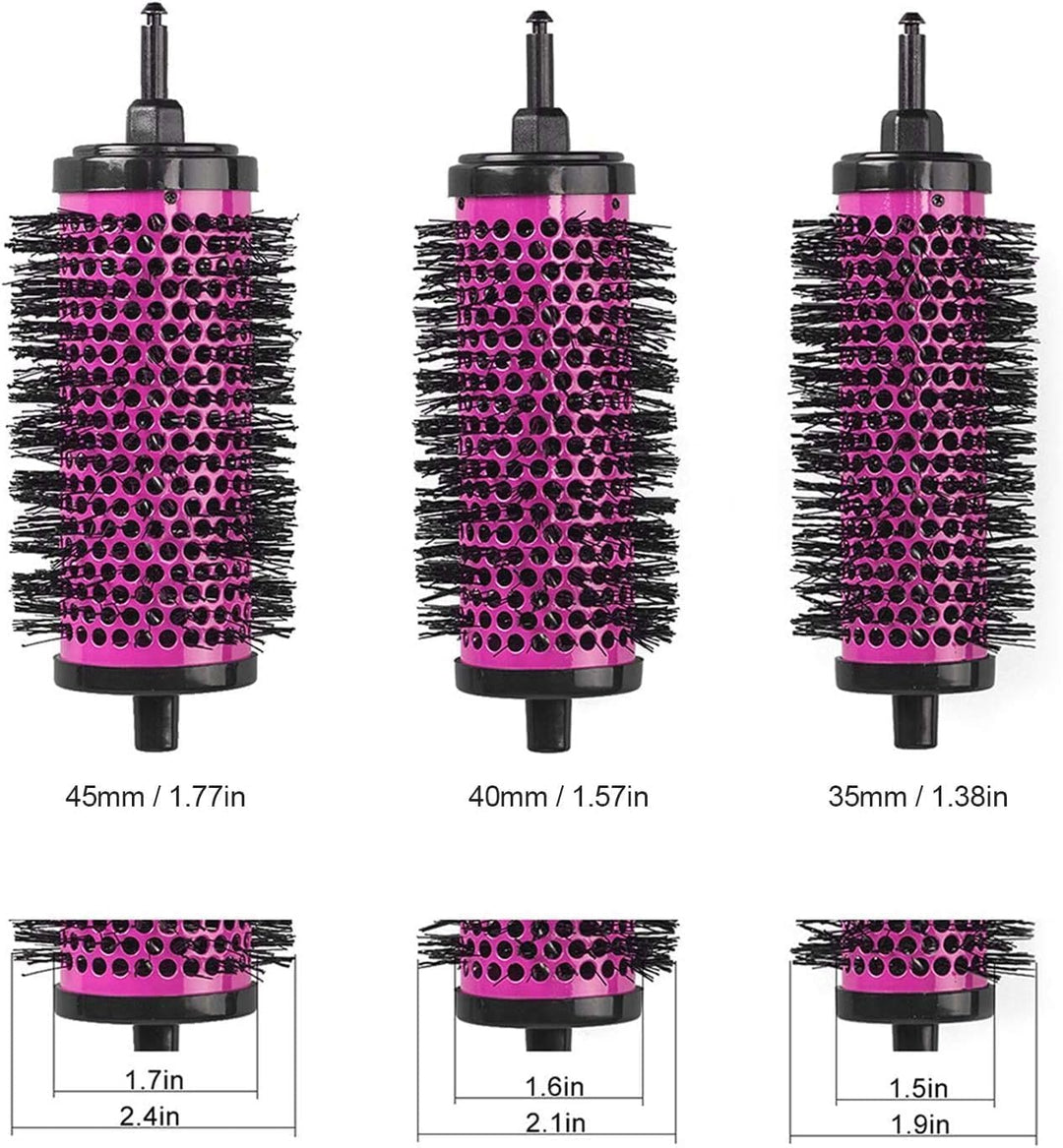6 Teile/Satz 3 Grössen Abnehmbarer Locken Wickler Pinsel mit Positionierungs Klammern Aluminium Kera
