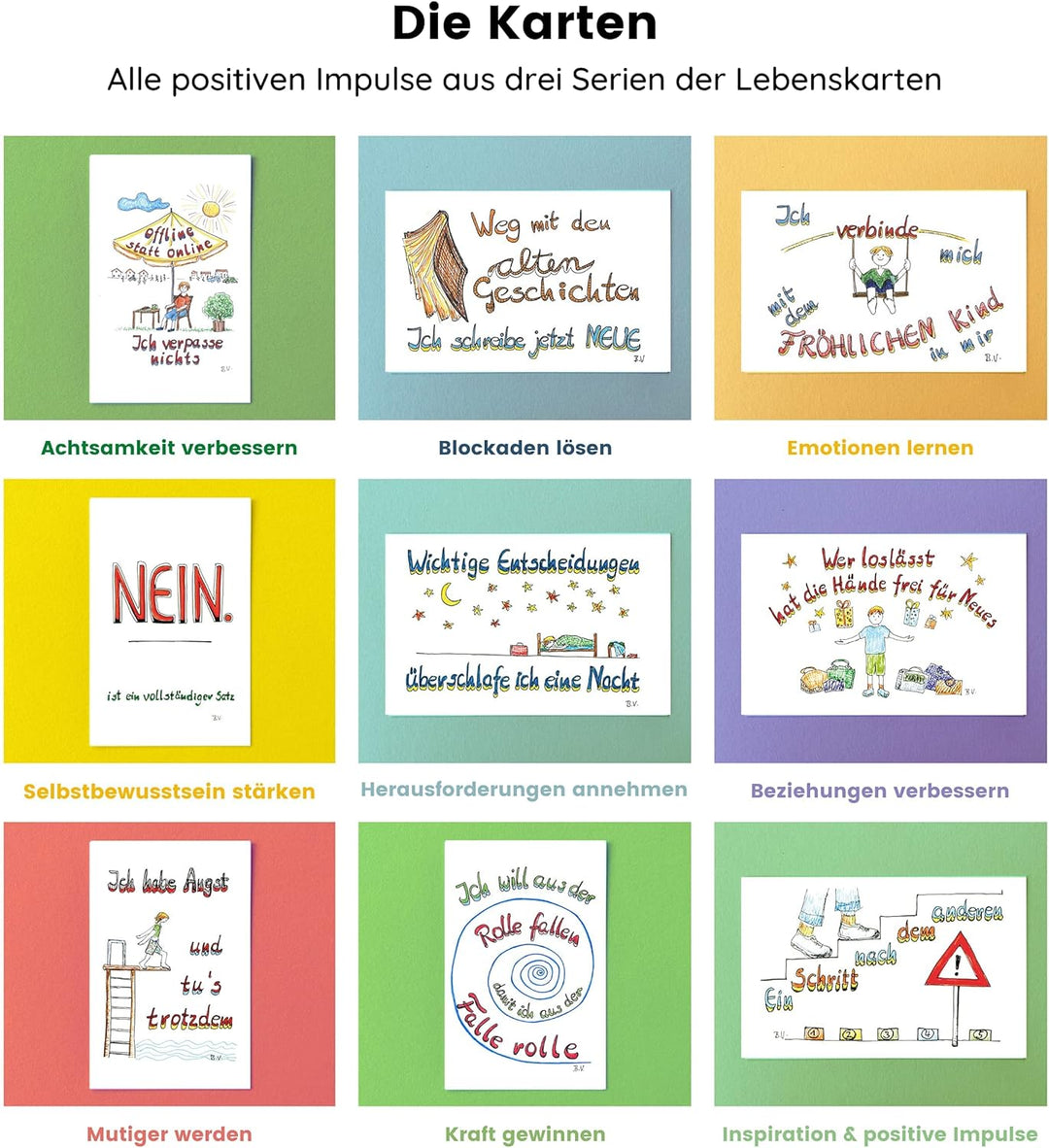 Lebenskarten Serien 1,2 und 3 im Gesamtpaket (216 Karten im Visitenkartenformat)