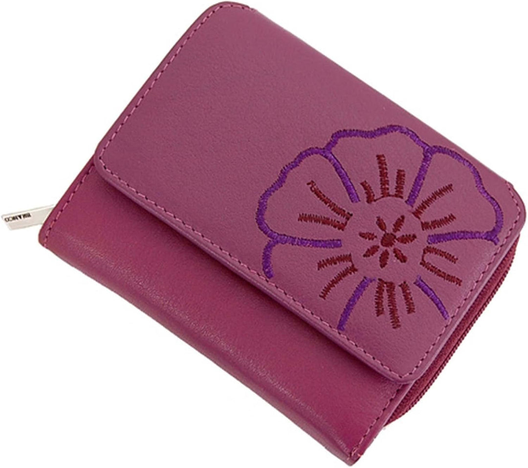 GoBago Branco Leder Damen Geldbörse Portemonnaie Geldbeutel (Berry), Berry