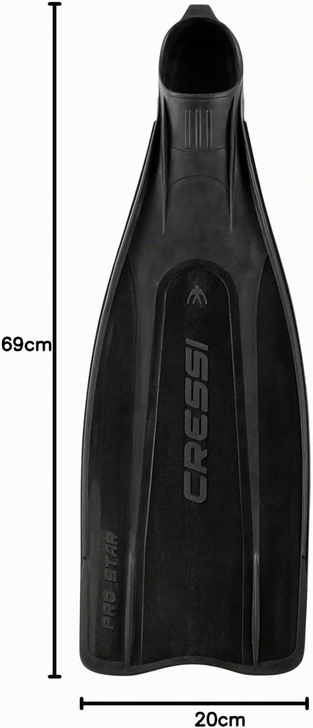 Cressi Prostar, Premium Flossen Herren und Damen - Made in Italy 45/46 Schwarz, 45/46 Schwarz