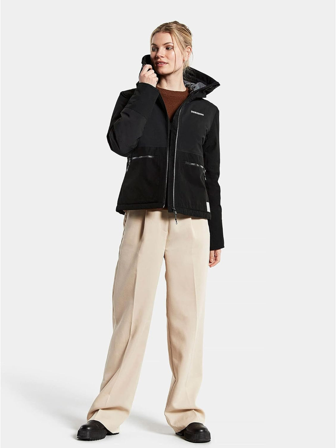 Didriksons Damen Winterjacke Celia Grösse: 36 Schwarz, Grösse: 36 Schwarz