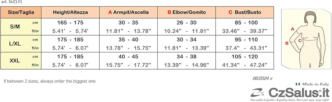 CzSalus Brust- und Armschlinge, flache Textur, Brachioplastik, K1 (18-21 mmHg) Nudo XXL, Nudo XXL