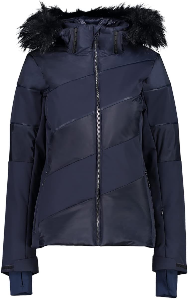 CMP Damen Hoodie Rain Jacke Regenjacke Hardshelljacke 36 Black Blue, 36 Black Blue