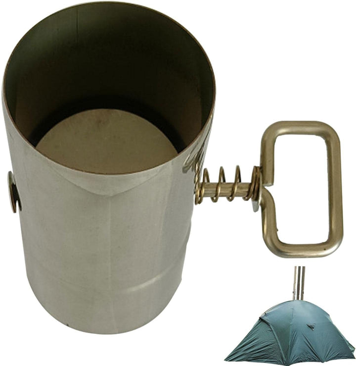 LOSOO Outdoor Kaminofen, Verstellbarer Luftstromregler Edelstahlkamin, Tragbarer Titan-Zeltofen-Rohr