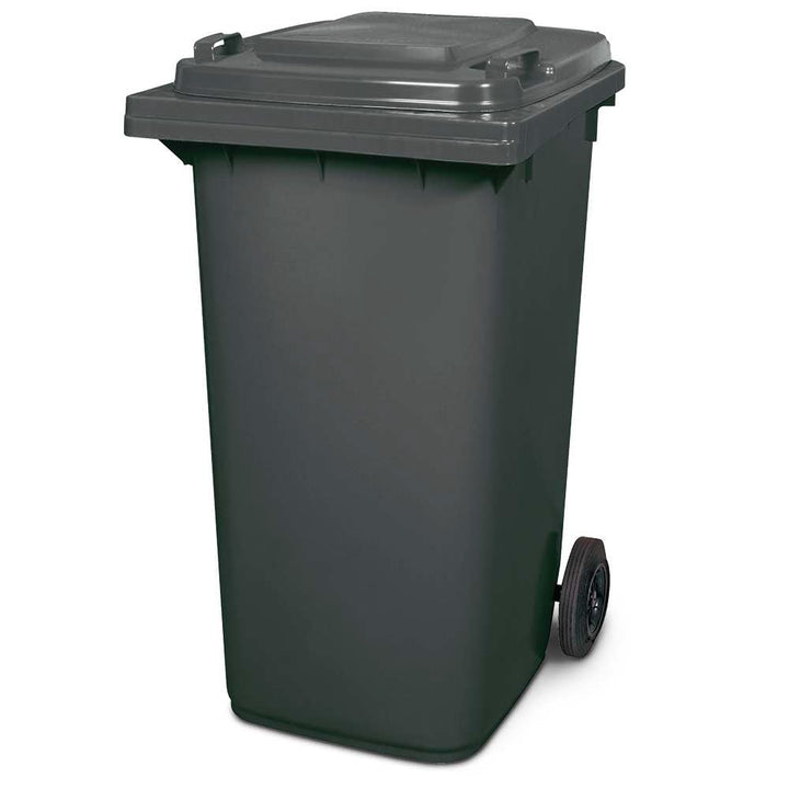 BRB 240 Liter MGB, Mülltonne Abfalltonne, grau mit farbigem Deckel (grau/grau), grau/grau