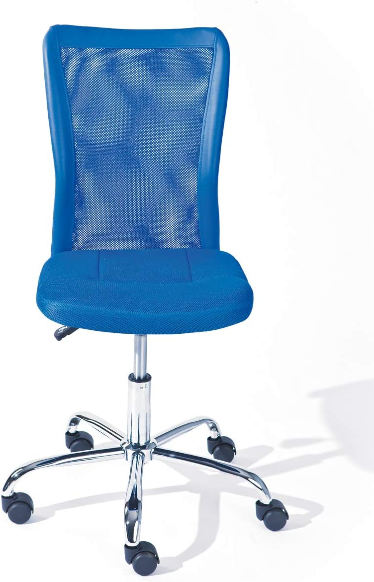 Verstellbarer Bürostuhl mit Rollen aus Kunstleder und Polyester