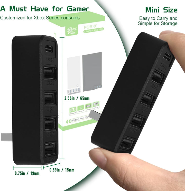 Joso USB-Hub mit 5 Anschlüssen für die Xbox-Serie, Hochgeschwindigkeits-USB-Anschluss ExpanderAdapte