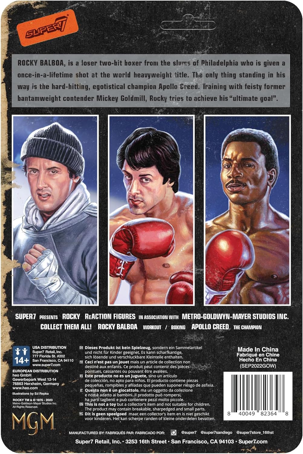 SUPER7 Rocky Reaction Figur Rocky Balbloa Workout 10 cm