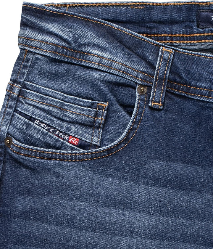 Rock Creek Herren Jeans Hose Tapered Fit M74 33W / 30L Rc-2183-blau, 33W / 30L Rc-2183-blau