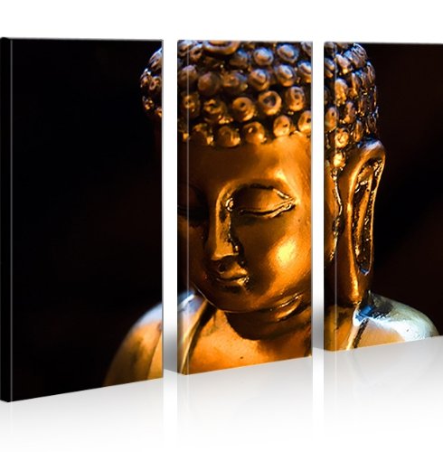 islandburner Bild Bilder auf Leinwand Buddha V6 China Asien Feng Shui XXL Poster Leinwandbild Wandbi